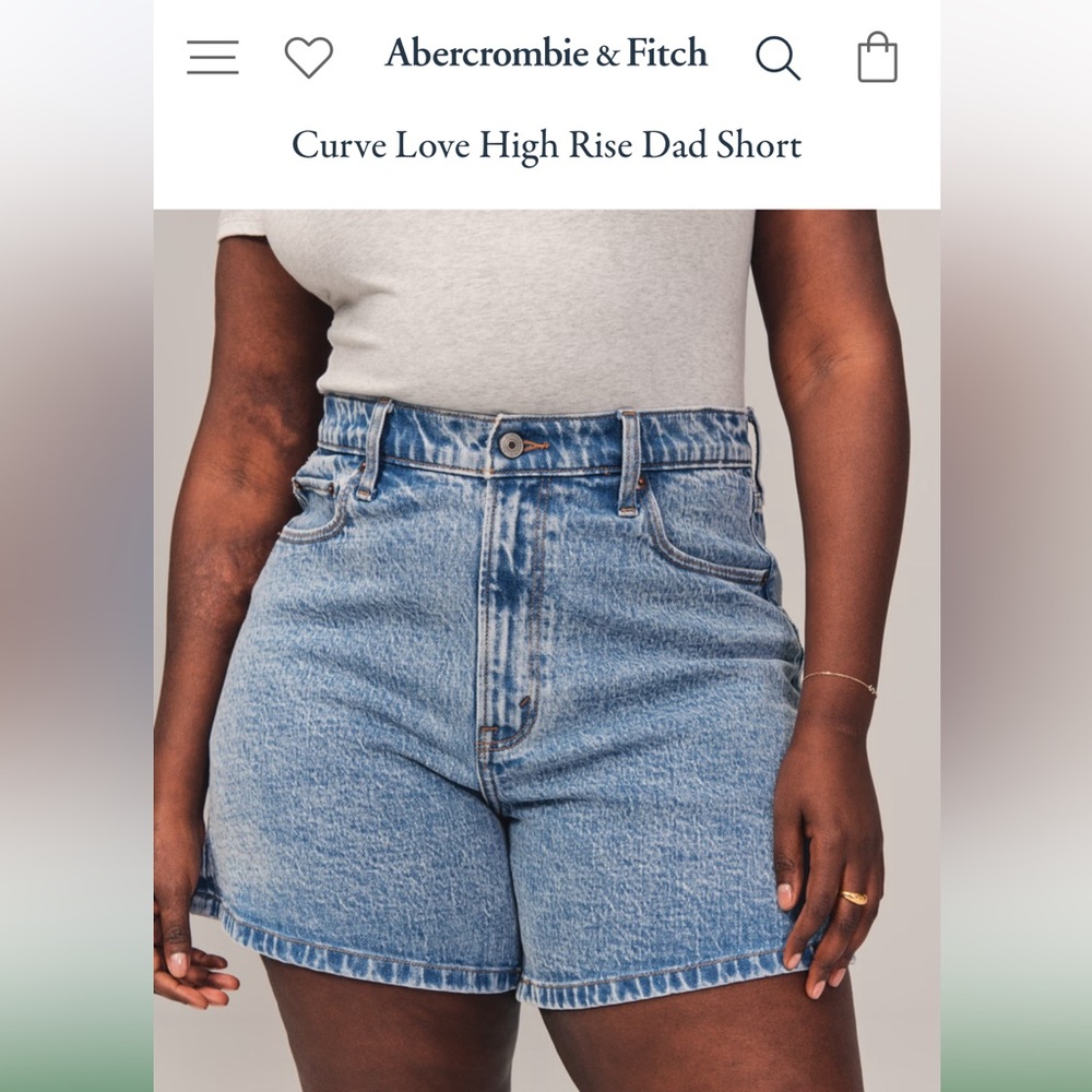 Abercrombie Curve Love High Rise Dad Shorts